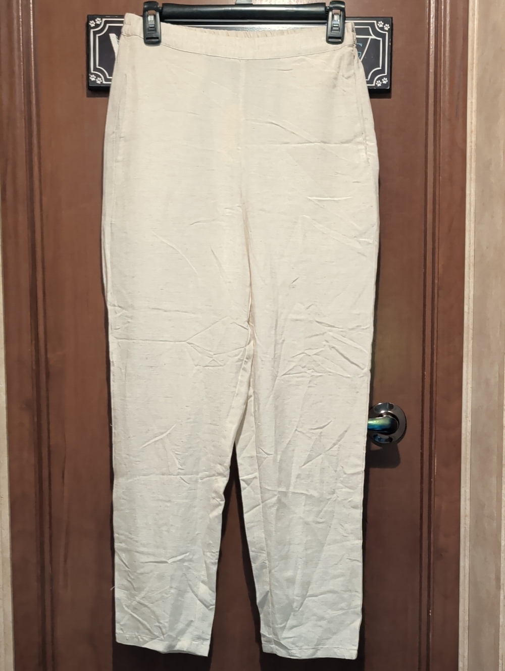 Global Desi Cream Straight Leg Pants